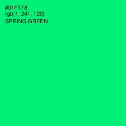 #01F178 - Spring Green Color Image