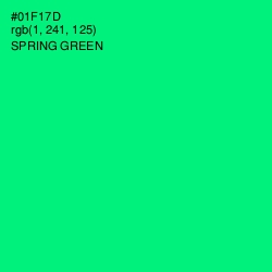 #01F17D - Spring Green Color Image