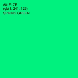 #01F17E - Spring Green Color Image