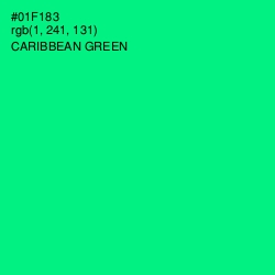 #01F183 - Caribbean Green Color Image