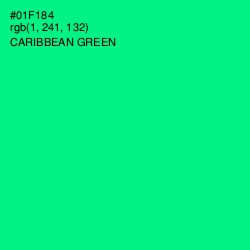 #01F184 - Caribbean Green Color Image