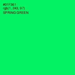 #01F361 - Spring Green Color Image