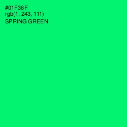 #01F36F - Spring Green Color Image