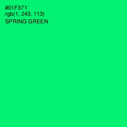 #01F371 - Spring Green Color Image