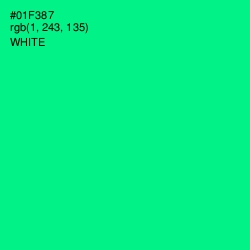 #01F387 - Caribbean Green Color Image