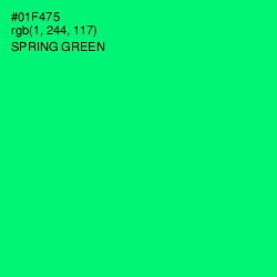 #01F475 - Spring Green Color Image