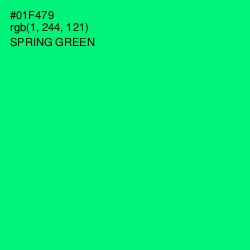 #01F479 - Spring Green Color Image
