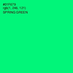 #01F679 - Spring Green Color Image
