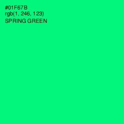 #01F67B - Spring Green Color Image