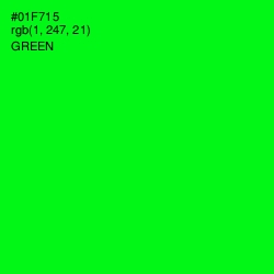 #01F715 - Green Color Image