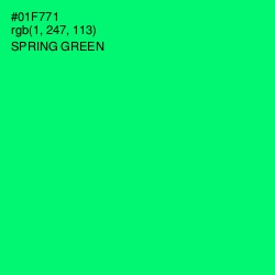 #01F771 - Spring Green Color Image