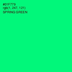#01F779 - Spring Green Color Image