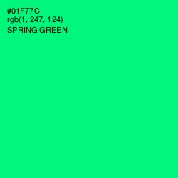 #01F77C - Spring Green Color Image