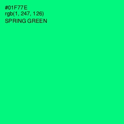 #01F77E - Spring Green Color Image