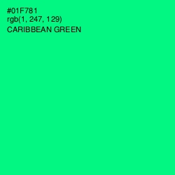 #01F781 - Caribbean Green Color Image