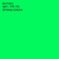 #01F95D - Spring Green Color Image
