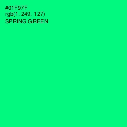 #01F97F - Spring Green Color Image