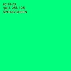 #01FF7D - Spring Green Color Image