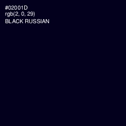 #02001D - Black Russian Color Image