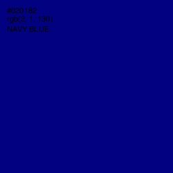 #020182 - Navy Blue Color Image