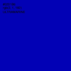 #0201B6 - Ultramarine Color Image