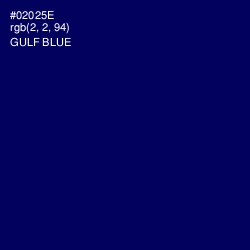 #02025E - Gulf Blue Color Image