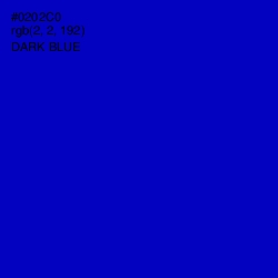 #0202C0 - Dark Blue Color Image