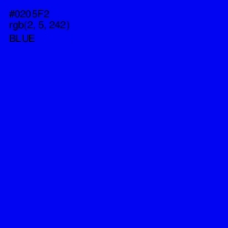 #0205F2 - Blue Color Image