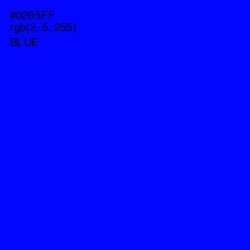 #0205FF - Blue Color Image