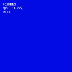 #020BE3 - Blue Color Image