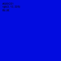 #020CE1 - Blue Color Image