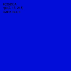 #020DDA - Dark Blue Color Image