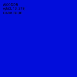 #020DDB - Dark Blue Color Image