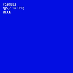 #020EE2 - Blue Color Image