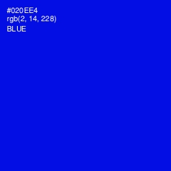 #020EE4 - Blue Color Image