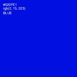 #020FE1 - Blue Color Image