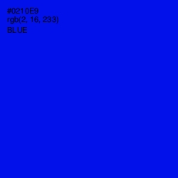 #0210E9 - Blue Color Image