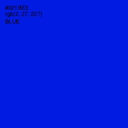 #021BE3 - Blue Color Image