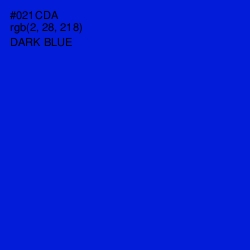 #021CDA - Dark Blue Color Image