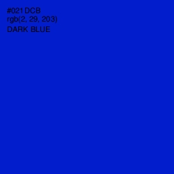 #021DCB - Dark Blue Color Image