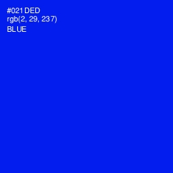 #021DED - Blue Color Image