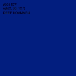 #021E7F - Deep Koamaru Color Image