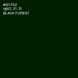 #021F02 - Black Forest Color Image