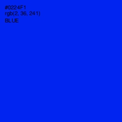 #0224F1 - Blue Color Image