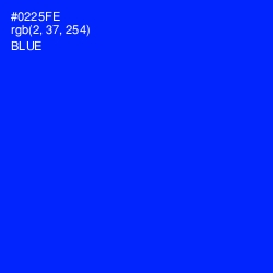 #0225FE - Blue Color Image