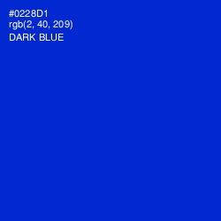 #0228D1 - Dark Blue Color Image