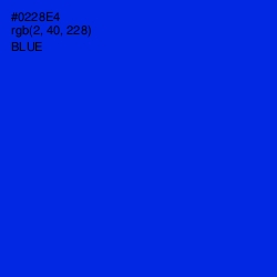 #0228E4 - Blue Color Image