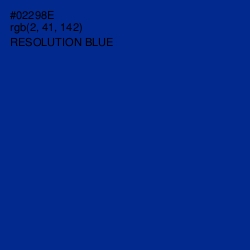 #02298E - Resolution Blue Color Image