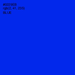 #0229EB - Blue Color Image