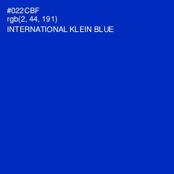 #022CBF - International Klein Blue Color Image